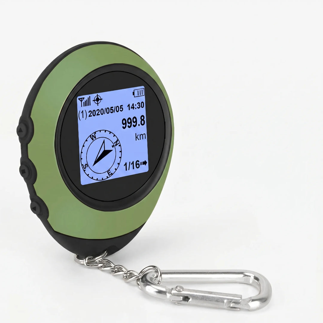 Rugged outdoor handheld GPS navigator, ideal for satellite navigation during hiking, camping & survival.