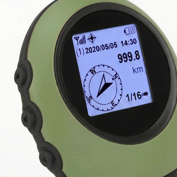 Compact handheld satellite GPS for outdoor exploration. Perfect for hiking, travel, and adventure navigation.