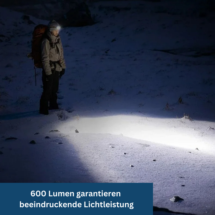 Reliable LED headlamp, pivoting for optimal outdoor lighting, emergency, or camping use