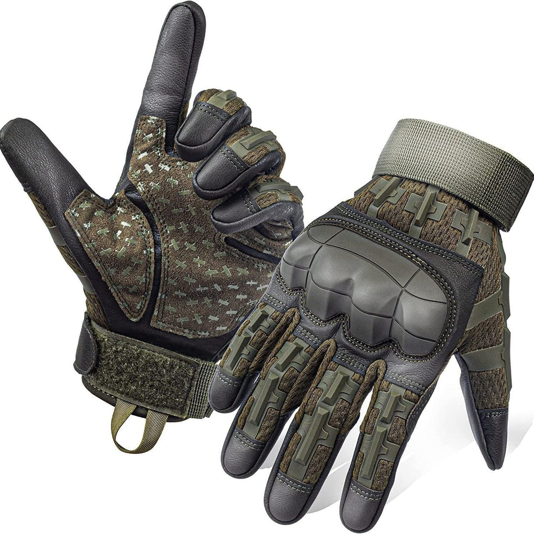 Unisex hard knuckle tactical gloves for shooting, black kevlar with touchscreen compatibility