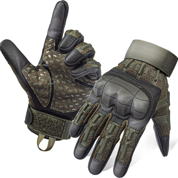 Unisex hard knuckle tactical gloves for shooting, black kevlar with touchscreen compatibility