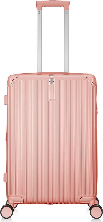 Secure & durable hard shell smart suitcase, featuring USB port, cup holder, and robust design for safe journeys.