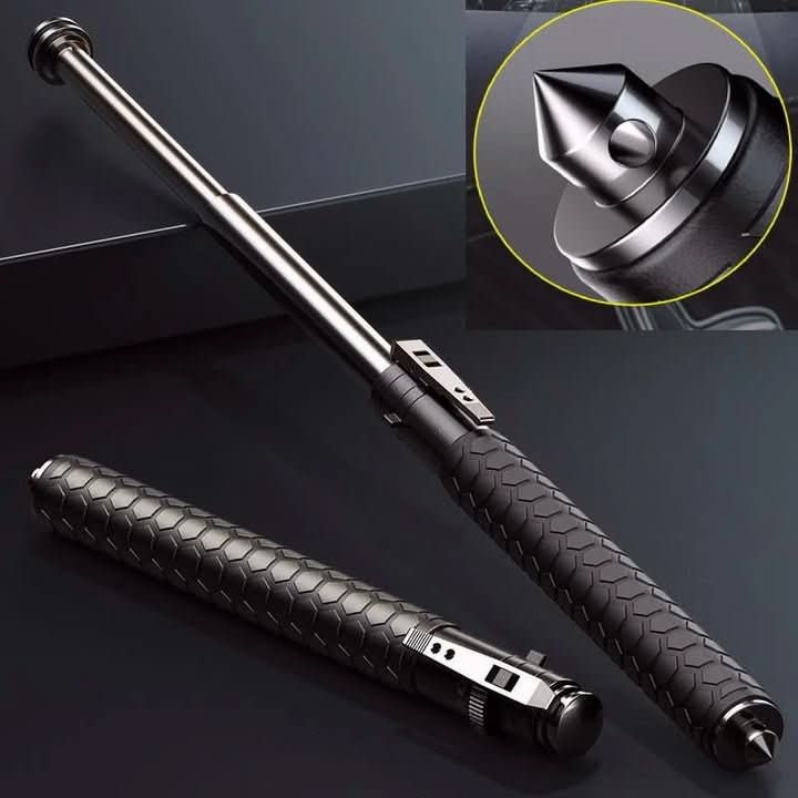 Unisex outdoor gear: heavy-duty trekking pole, lightweight aluminum, enhanced security for hikers.