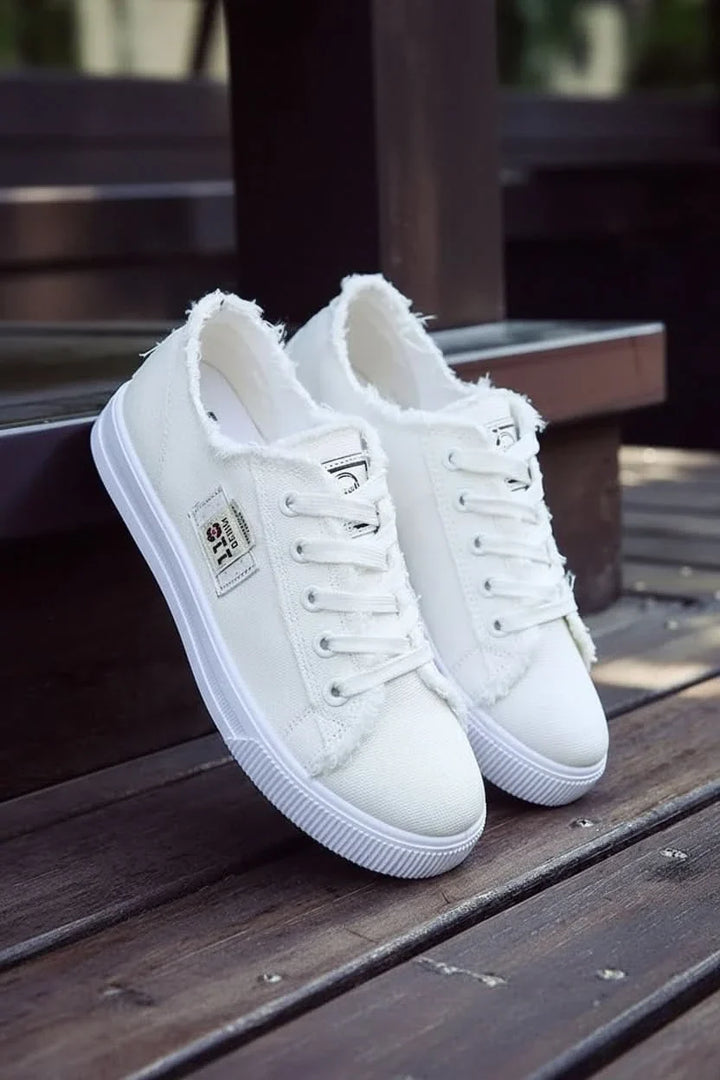 Stylish unisex high-top lace-up sneakers, perfect for spring/summer fashion & comfortable everyday wear.