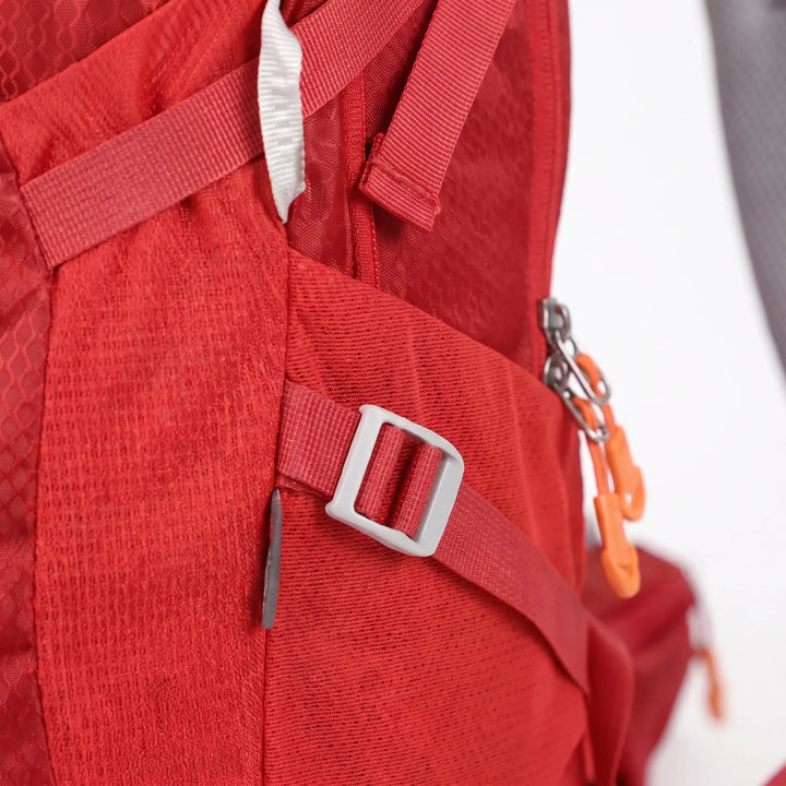Durable nylon hiking backpack, unisex design for camping, trail adventures, and essential outdoor gear.