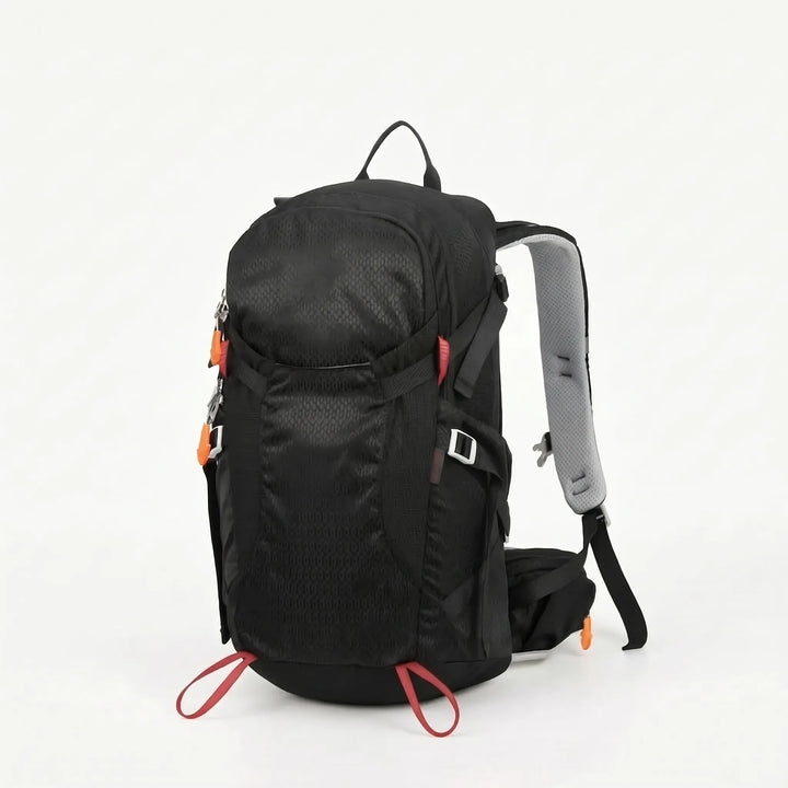 Spacious unisex travel backpack. Water-resistant nylon, perfect for long hikes, camping trips, and outdoor adventures.