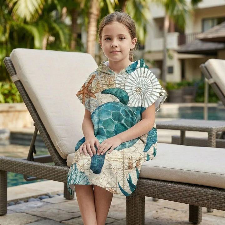 Lightweight, quick-dry travel towel & changing robe for summer beach essentials.