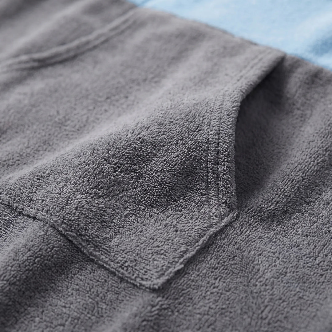 Comfortable unisex oversized hooded poncho, ideal for discreet swim changing at the beach or poolside.