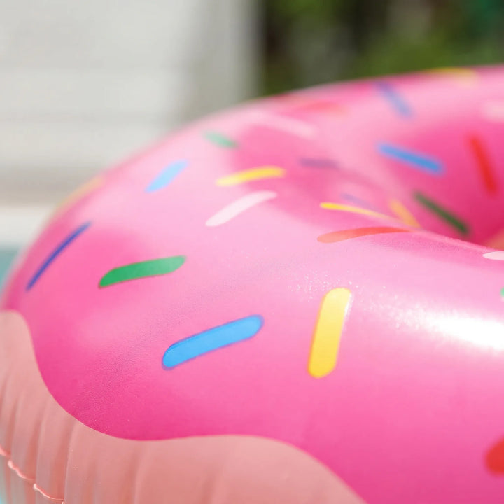 Durable PVC inflatable donut swim ring, an essential outdoor leisure accessory for pool & beach.