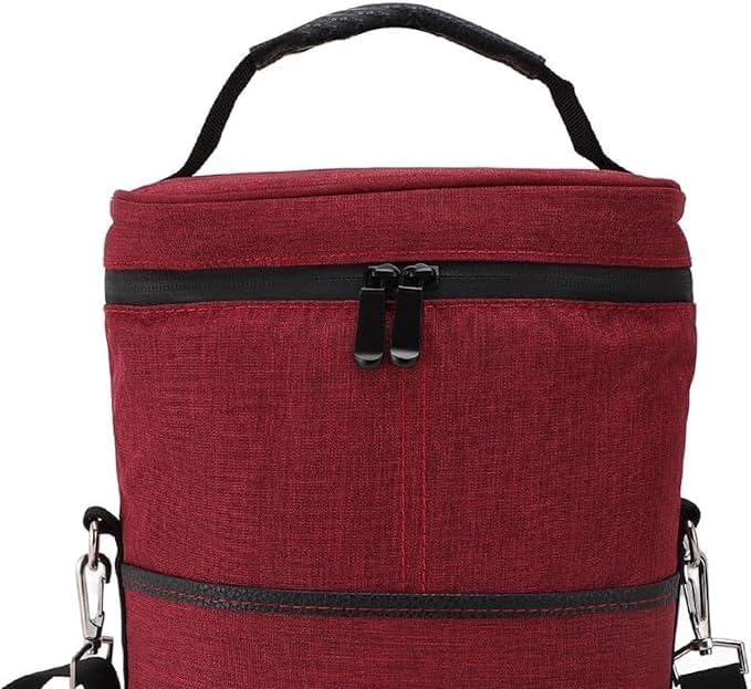 Convenient 2-bottle insulated wine tote bag. Easy drink transport & travel cooler for all occasions.
