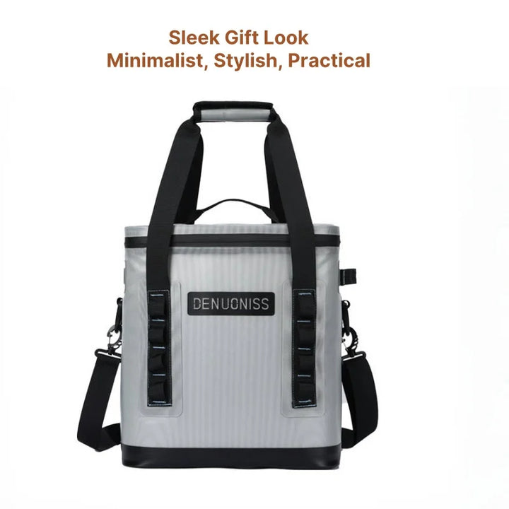 Unisex picnic cooler bag, waterproof outer and insulated interior for all excursions