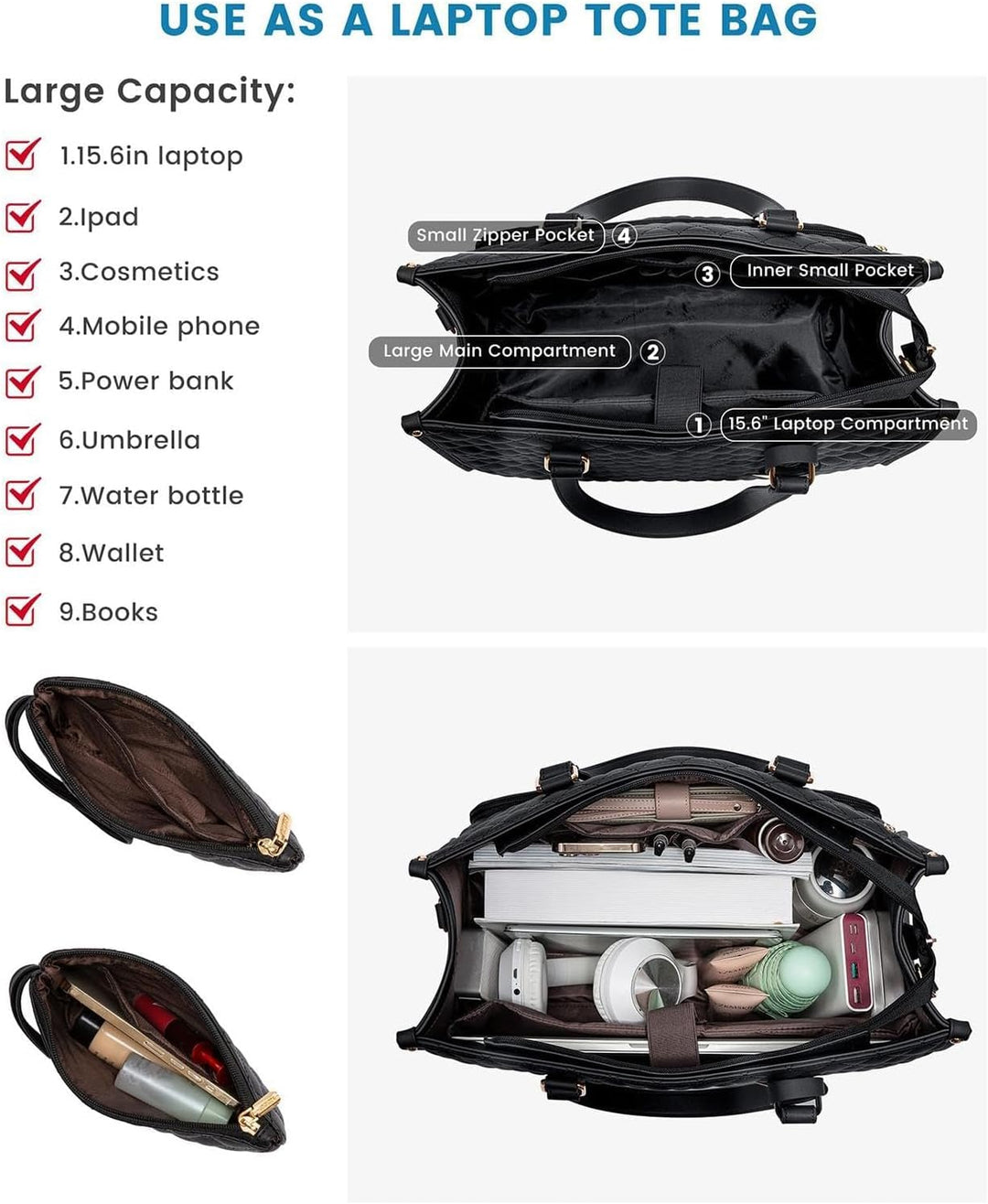 Versatile unisex tote bag: keeps lunch cool, protects laptop. Great for work, travel, errands.