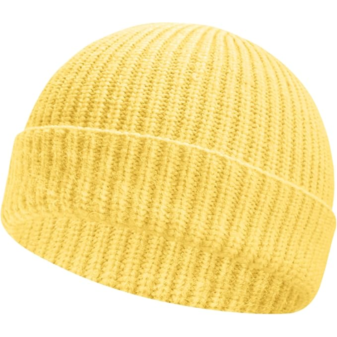 Unisex knitted winter beanie hat for ultimate warmth & style in cold weather. Soft knit headwear.