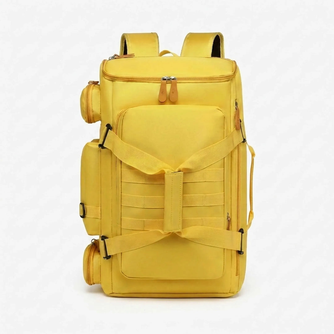 Spacious weekender & overnight travel backpack. Durable design, perfect luggage for short trips or gym.