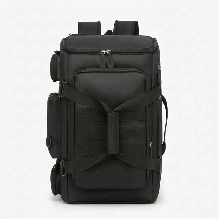 Versatile large capacity travel backpack. Durable luggage, perfect weekender, gym, or commute bag for active users.