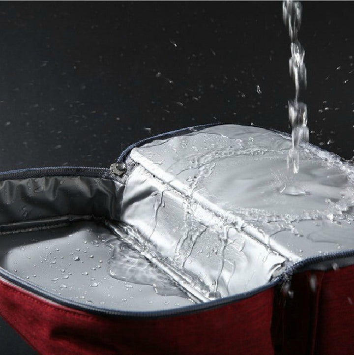 Spacious multi-compartment travel toiletry bag, perfect for organizing makeup, cosmetics & travel accessories.