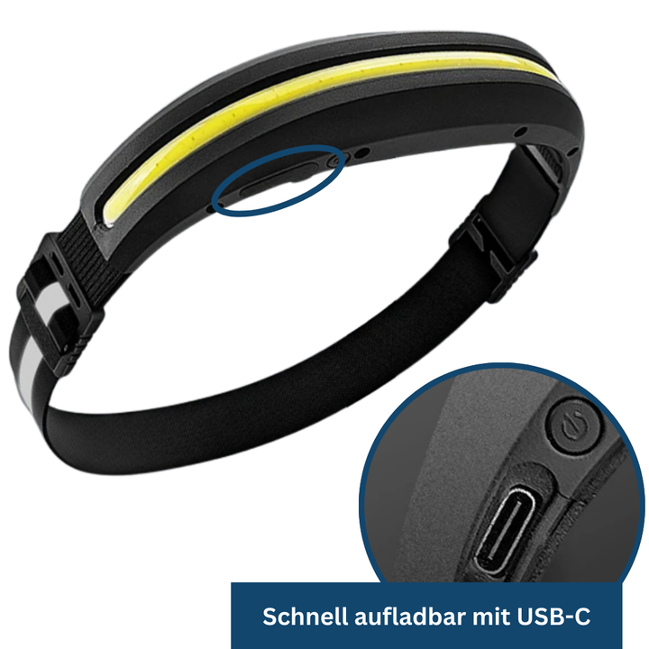 Adventure-ready LED headlamp with multiple modes, perfect for camping & exploration