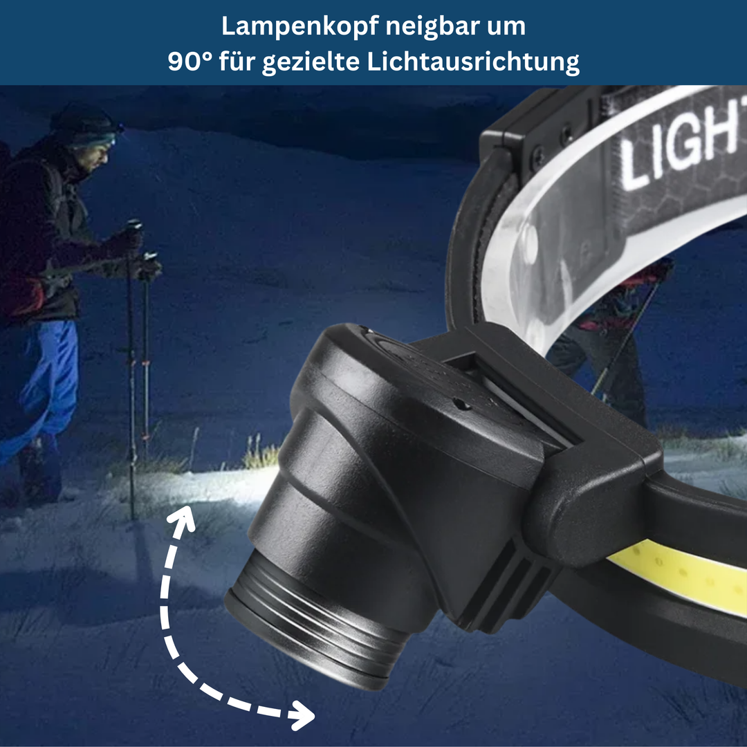 Bright LED headlamp, hands-free lighting for fishing and outdoor activities