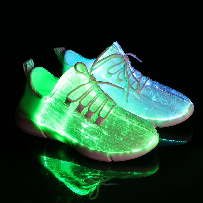 Kids' unisex LED sneakers, ideal for vibrant parties, festivals, and fun dance events. Glow-in-the-dark shoes.