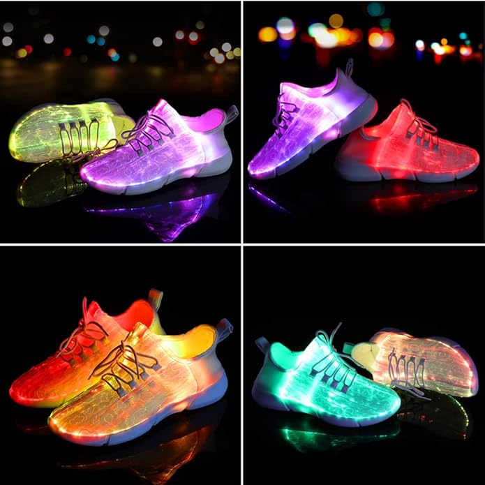 Fun glow shoes for kids, these unisex LED light-up sneakers are perfect for dazzling at parties & festivals.