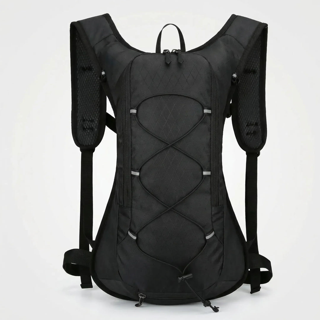 Ultralight 12L hydration backpack for multi-sport outdoor activities: running, hiking, cycling.
