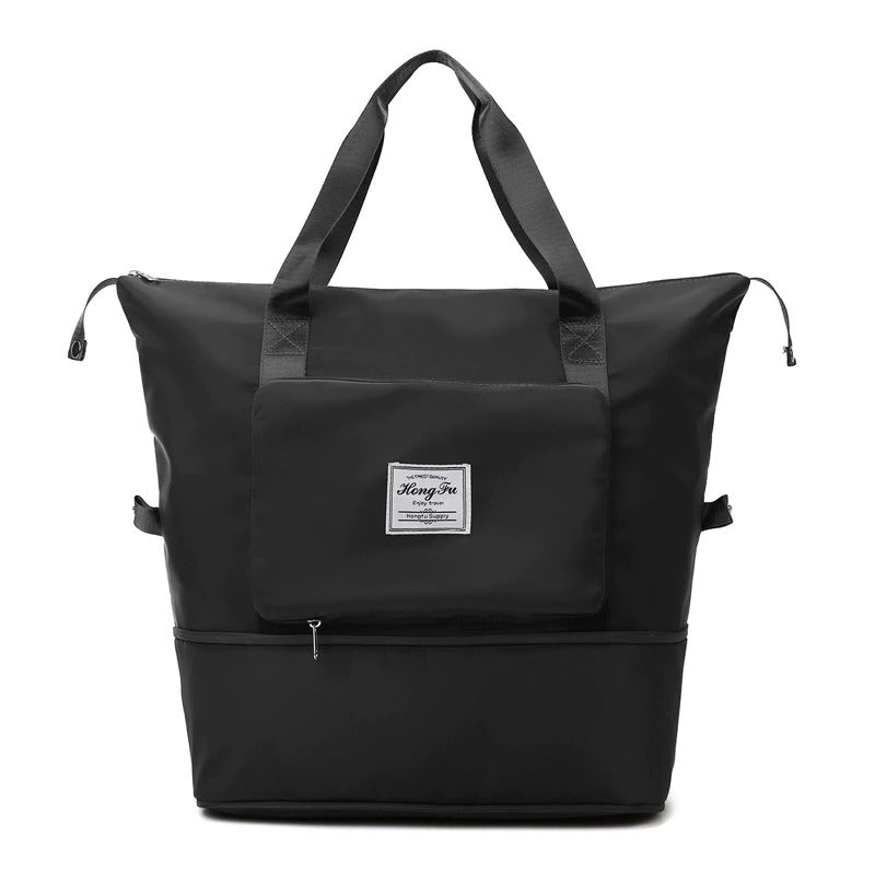 Unisex lightweight expandable weekender travel bag. Waterproof, perfect as a carry-on or overnight duffel.