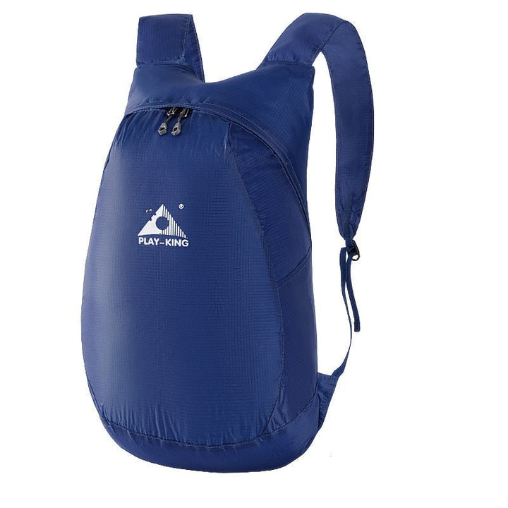 Compact & durable 20L foldable backpack in blue, ideal for travel, hiking, and daily use.