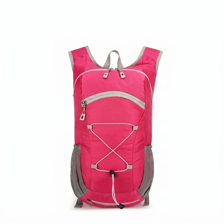 Unisex lightweight hiking daypack with multiple compartments, great for camping and trail adventures.