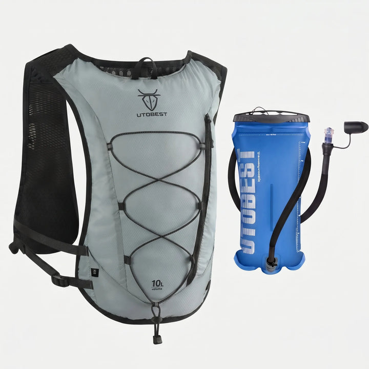 Unisex lightweight hydration running vest pack, ultimate trail running gear & fitness accessory.