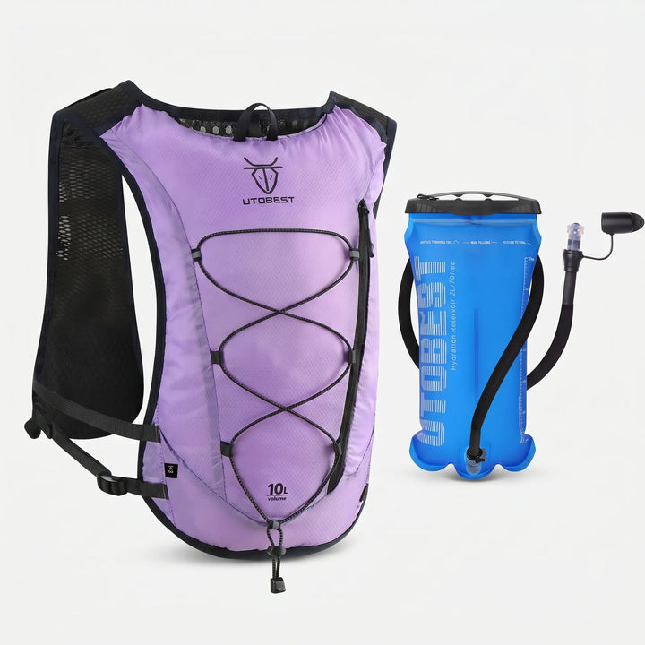 Versatile unisex hydration running vest pack, essential sports gear for outdoor activities.