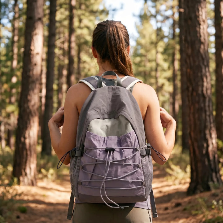 Unisex lightweight nylon travel backpack, perfect for day trips & urban commutes.