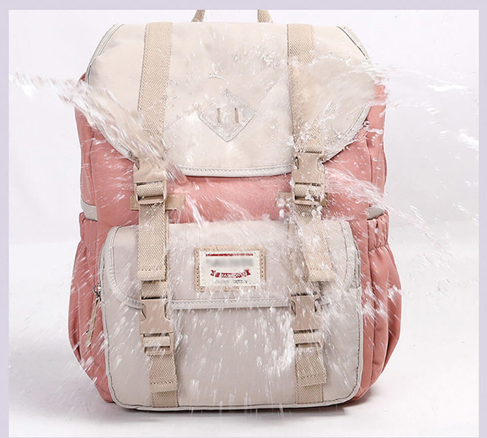 Unisex traveler with a lightweight water-resistant travel backpack; ideal daypack for commute or adventure.
