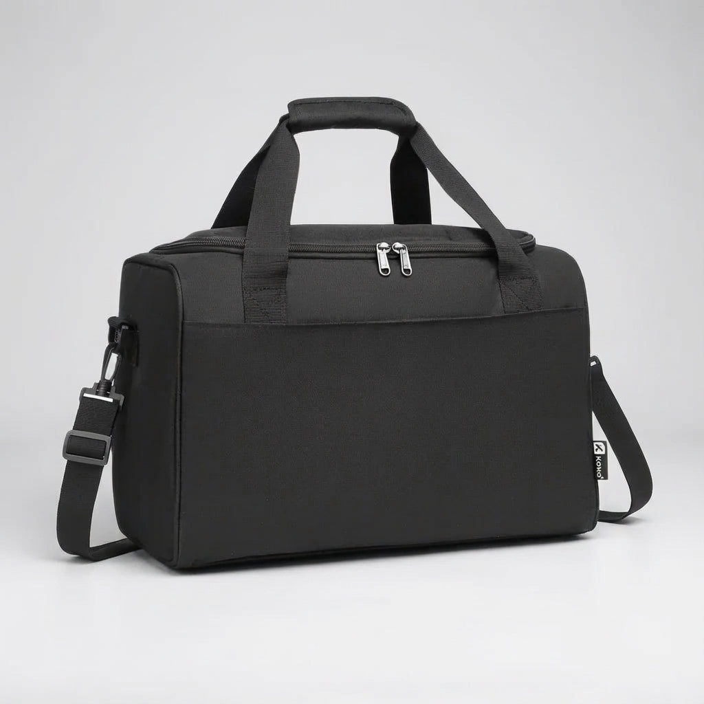 Versatile travel duffel bag, functions as a carry-on or compact weekend luggage for any trip.