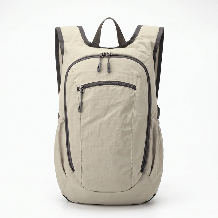 Durable Oxford cloth travel daypack featuring multiple pockets, ideal for hiking & daily essentials.