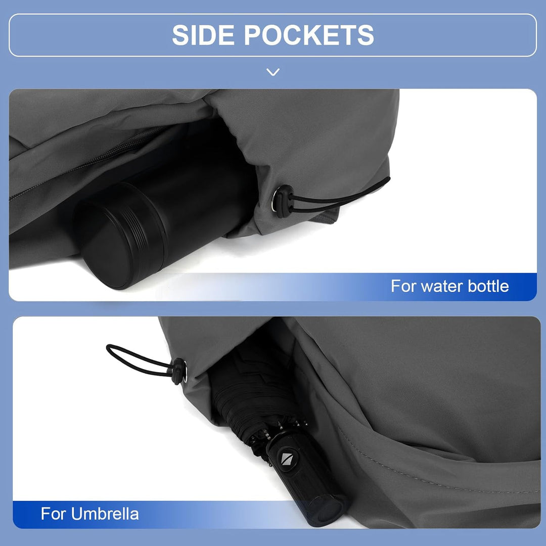 Ergonomic unisex backpack for laptops, water-resistant, and comfortable for daily carry.