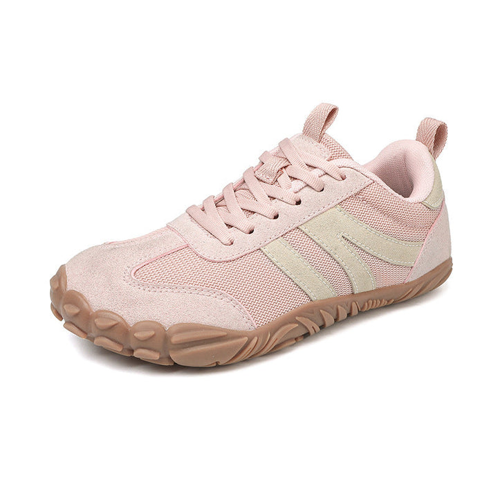 Durable lightweight barefoot hiking shoes, built for rugged outdoor trails, offering comfortable, wide fit.