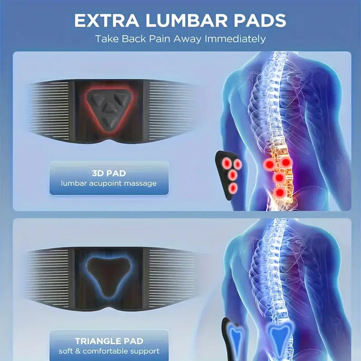 Unisex back support brace. Relieves lower back pain, improves posture, and supports spine during activity.