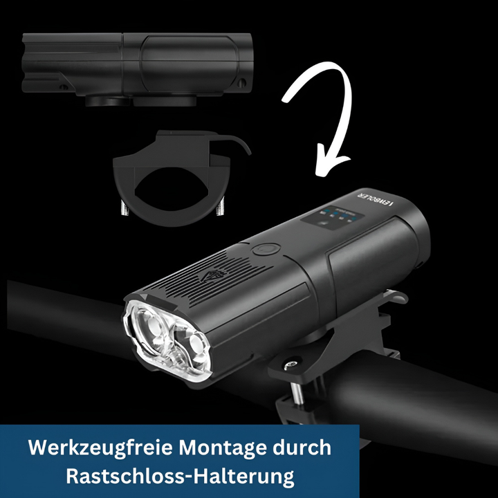 Lumo Frontlight Headlamp packaged, emphasizing its compact size and readiness for any outdoor trip.