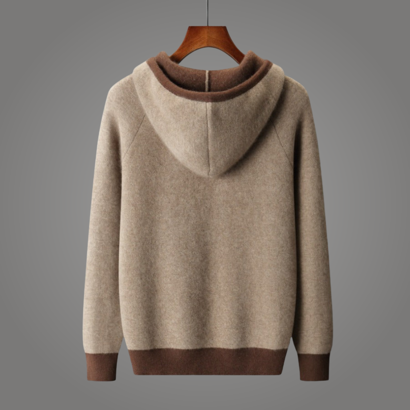 Back view of the comfortable unisex pullover hoodie in gray, showcasing relaxed fit and cozy loungewear style.