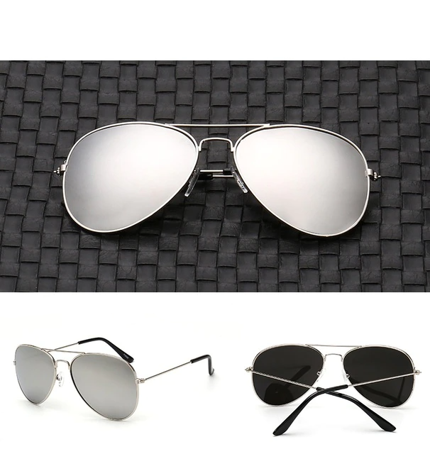 Luxury aviator sunglasses with stylish mirror lenses. Polarized for anti-glare, clear vision & full UV protection.