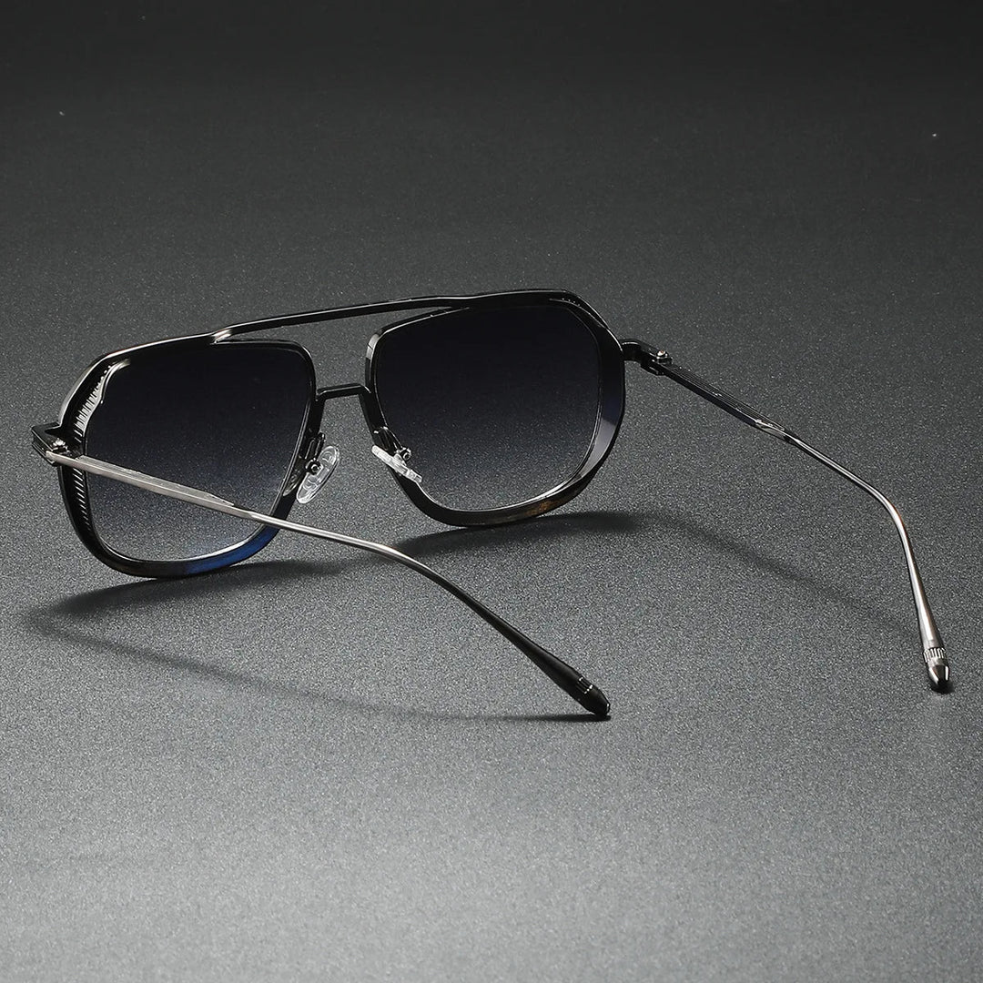 Gradient lens luxury sunglasses, unisex. UV400 protection eyewear, a chic fashion statement.