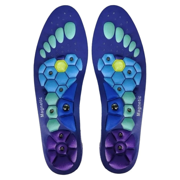 Ergonomic magnetic acupressure insoles boost circulation, reduce fatigue & provide ultimate foot comfort.