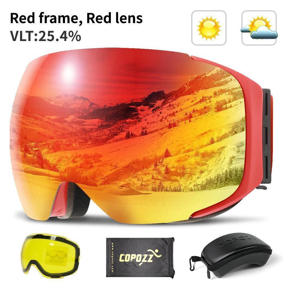 High-performance snowboard goggles with UV400 protection and anti-fog technology