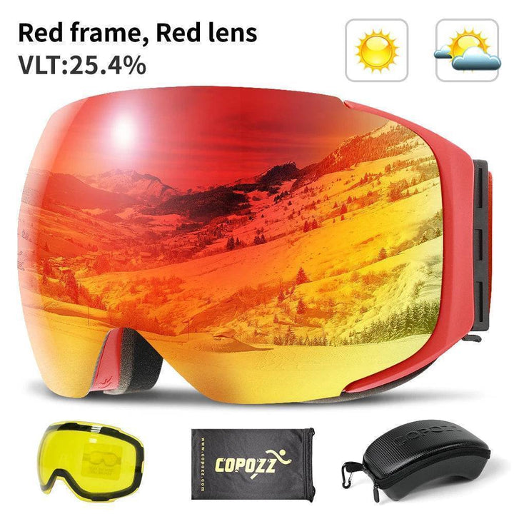 High-performance snowboard goggles with UV400 protection and anti-fog technology