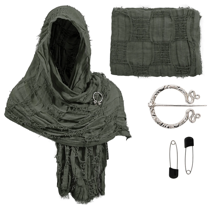 Full-length fantasy apparel medieval cloak. Ideal for cosplay costumes, dramatic wear & storytelling. Unisex.