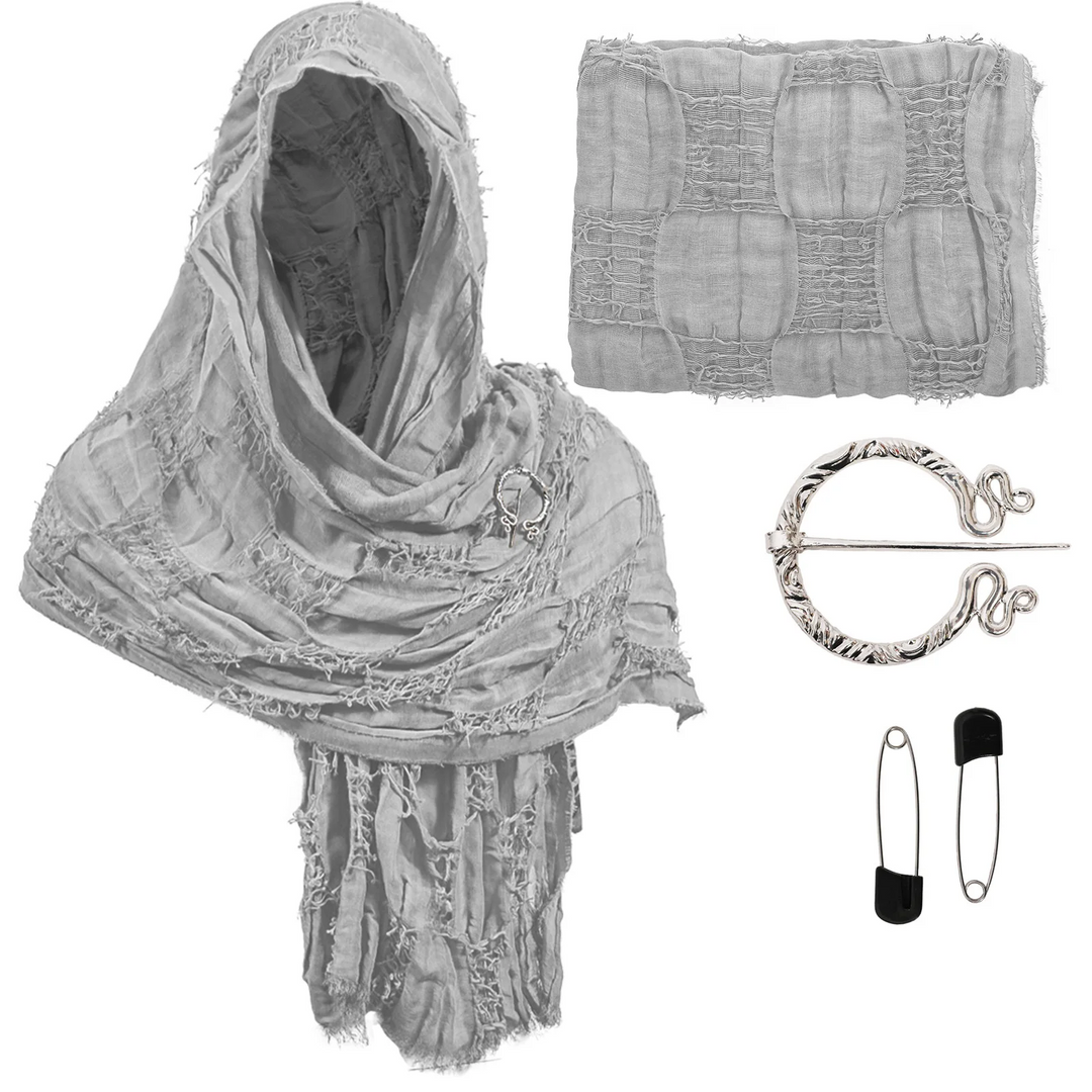 Unisex medieval storyteller cloak in durable linen. Great for fantasy roleplay, dramatic wear, & cosplay.
