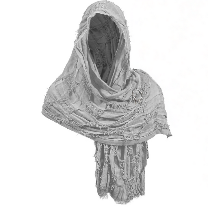 Flowing linen wanderer cloak, an authentic historic costume for medieval-themed events & Renaissance faire.