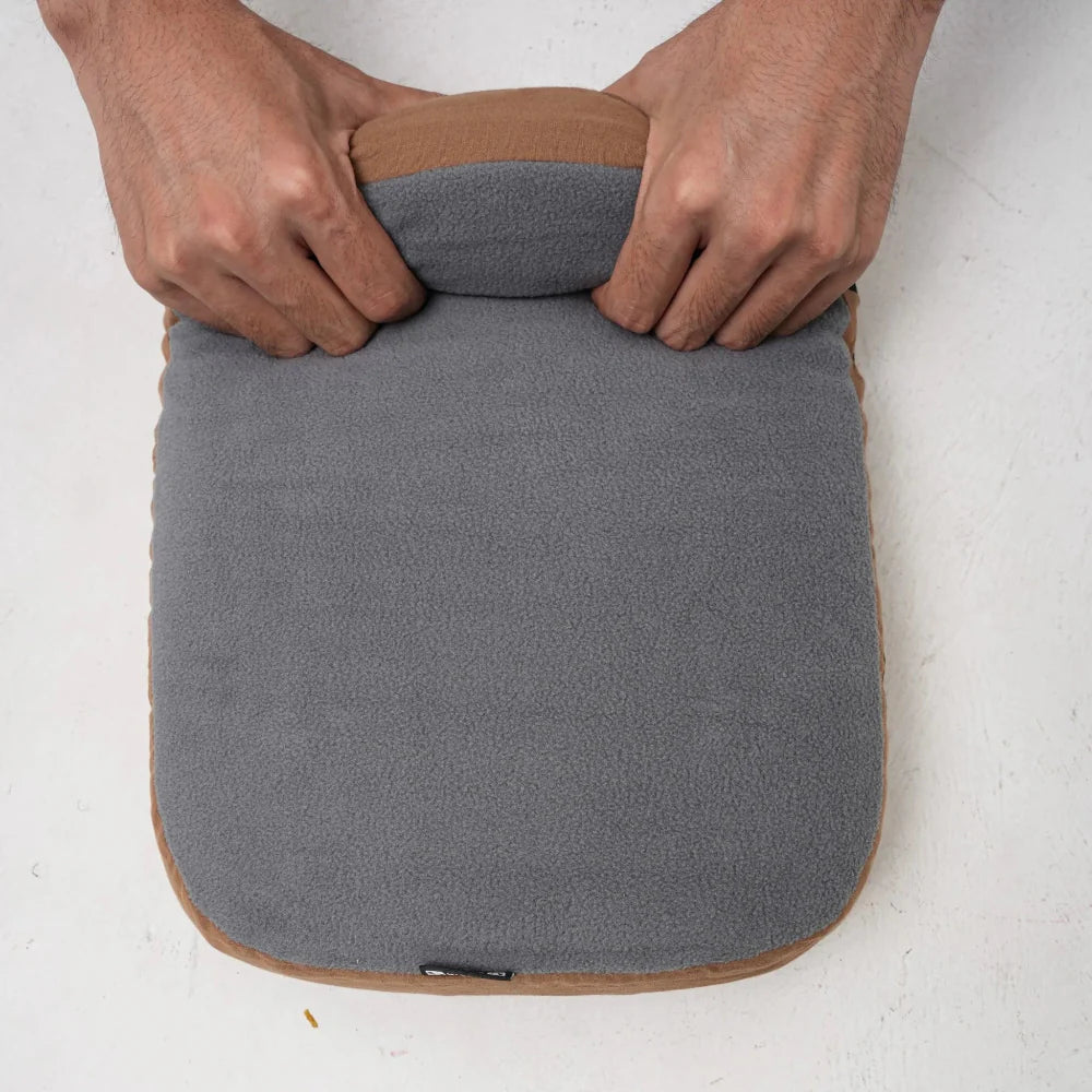 Travel accessory: memory foam pillow, dual comfort for camping and outdoor adventure