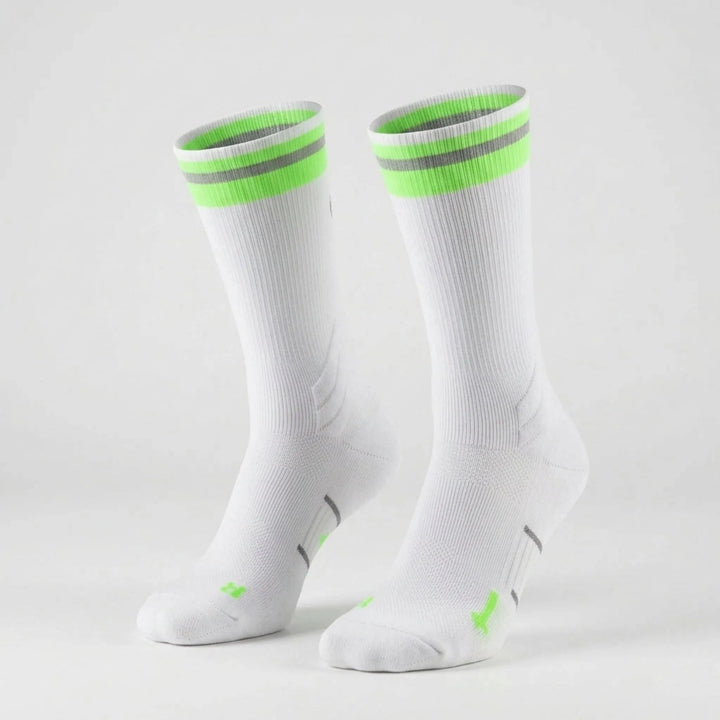 Activewear unisex compression socks designed for enhanced athletic performance during various sports activities.