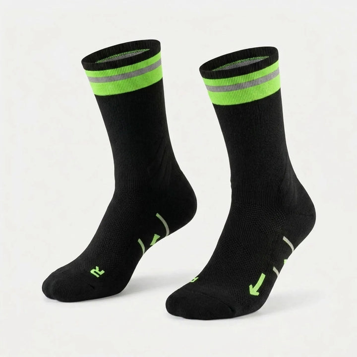 Unisex compression socks, mid-calf, perfect for running, cycling, and general training, supporting peak performance.